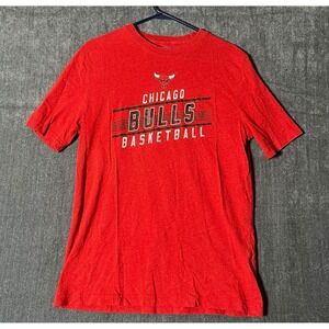 NBA Chicago Bulls NBA Basketball Red Short Sleeve T-Shirt Mens Size M